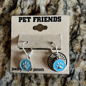 Pet friends paw print earrings